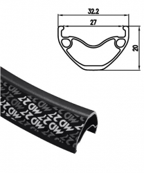 Обод AlexRims MD27 559x27мм усиленный, только под Disk, пист. 32отв. черн.