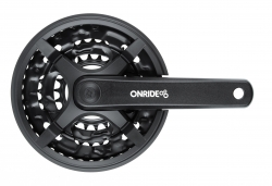 Шатуны OnRide Trio 830P, под квадрат, 170мм, 22-32-42Т, на 8/7/6 ск. черные