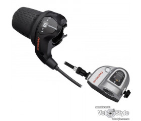 Манетка Shimano SL-3S42 RevoShift 3-скор. длин грипса, черн