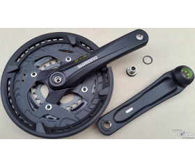 Шатуны Shimano FC-T4010 Alivio, OCTALINK 175мм, 48x36x26 защита, черные