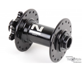 Втулка дисковая передняя Novatec D041SB 100X15 мм черная 32H