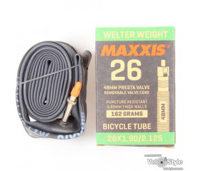 Камера MAXXIS Welter Weight 26х1,9-2,1 L:48мм Presta разборной ниппель для герметика