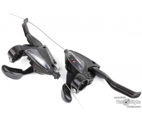 Моноблоки MTB Shimano ST-EF500, 3/8, черн, пара