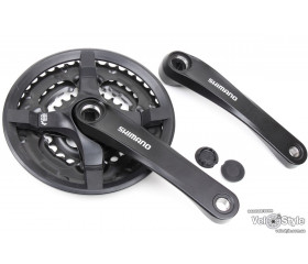 Шатуны Shimano FC-TY501 TX 42/34/24T, 8/7/6ск. 170мм, с защитой, черн.