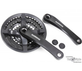 Шатуны Shimano FC-TY501 TX 48/38/28T, 8/7/6ск. 170мм, с защитой, черн.