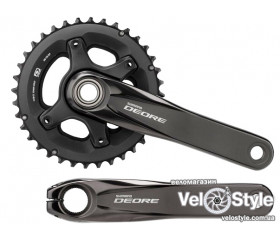 Шатуни Shimano FC-M6000 DEORE Hollowtech II 175мм 36x26 без каретки