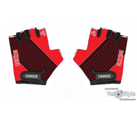 Велоперчатки OnRide Gem дитячі 3-4, чорний-червоний XS