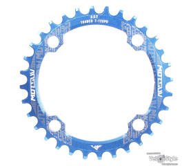 Зірка шатунів Motsuv Narrow Wide Round 32T BCD104 ALU blue