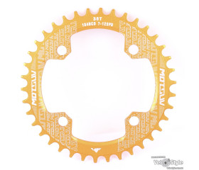 Звезда шатунов Motsuv Narrow Wide Round 38T BCD104 ALU золотистая