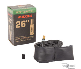 Камера MAXXIS Welter Weight 26x1.5/2.5 AV L:48мм под автомобильный насос