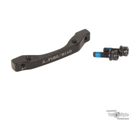 Адаптер для дискових гальм Tektro SM-MA-F160/R140 P/P для Disk, з болтами кріплення. (2шт), чорн.