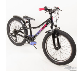 Велосипед дитячий TREK PRECALIBER 20 7SP SUS GIRLS чорний/рожевий колеса 20