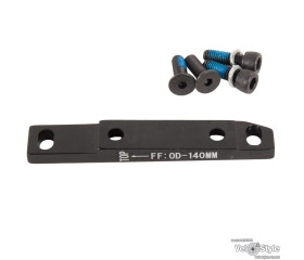 Адаптер для дисковых тормозов Taiwan Flat Mount FF-140 для Disk с болтами крепежн. (4шт) черный