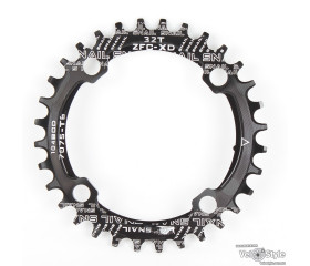 Звезда шатунов Snail Narrow Wide Round 32T BCD104 ALU, черный
