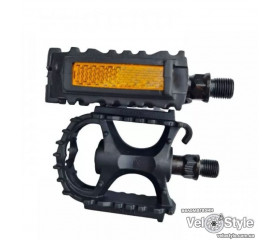 Педали X17 XPD-628 детские 1/2" , пластик на шариках, черные