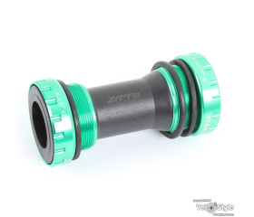 Компоненты каретки ZTTO 68-73 мм, стандарт, BSA, MTB,  пром. подшипник, зелёная