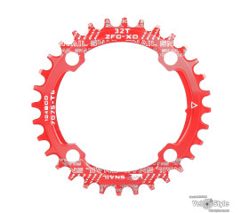 Звезда шатунов Snail Narrow Wide Round 32T BCD104 ALU, красный