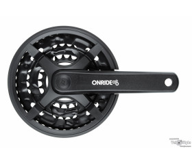 Шатуны OnRide Trio 830P, под квадрат, 175мм, 22-32-42Т, на 8/7/6 ск. черные