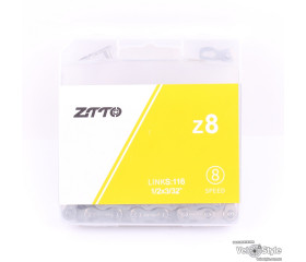 Цепь ZTTO z8 silver 116 links 6-8 speed с замком