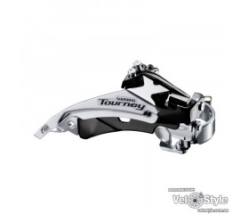 Переключатель скоростей передний Shimano FD-TY510, Top-Swing, универс. тяга, хомут 34,9 (S/M адаптеры) для 48з.
