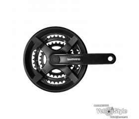 Шатуны Shimano FC-TY301 TX 42/34/24T, 8/7/6ск. 175мм, с защитой, черн.