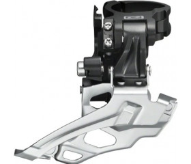 Переключатель скоростей передний Shimano FD-M616 DEORE верхний хомут, универсальная тяга ,адаптер под 31.8mm, 2х10, под 38-44 зуба, black