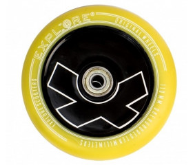 Колесо Explore для трюкового самоката 110мм YELLOW, підшипник abec -9