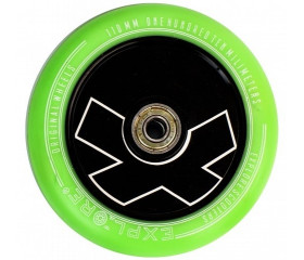 Колесо Explore для трюкового самоката 110мм GREEN, підшипник abec -9