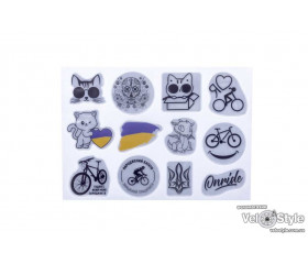 Світловідбиваюча наклейка OnRide Crew UA розмір 21х15см
