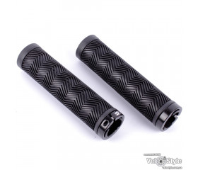 Ручки руля VS FD-156 (130mm) чёрные с замком