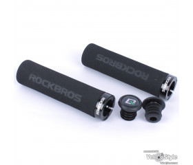 Ручки руля Rockbros губка, черные с замком