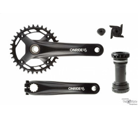 Шатуни ONRIDE Solo Pro 1120, Hollowtech, 170 мм, 40Т, BCD 110 мм, на 11/10/9 шв., з кареткою, чорний