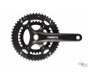 Шатуны OnRide Duet 910, под квадрат, 170мм, 34-50Т BCD: 110/80 мм, на 9/8 шв., черные