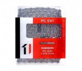 Цепь SRAM PCEX1 с замком, 10ск. 144 звеньев, в упаковке, серебр.