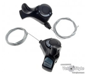 Манетки Shimano SL-TX30  7-зв. пара + тросик, черн