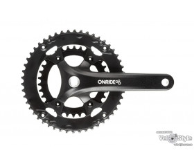 Шатуны OnRide Duet 910, под квадрат, 175мм, 34-50Т BCD: 110/80 мм, на 9/8 шв., черные