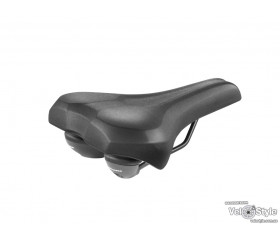 Седло Monte Grappa BMG MYA S008 PLUS, эластомерный демпфер, чёрное