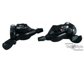 Манетки SunRace DLM33 R8/L3, левая/правая, на 3/8 скоростей, с индикатором