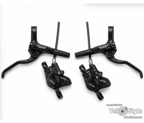 Гальмо дискове Shimano MT200 гідравліка, задній + передній (ручка, каліпер, гідролінія), OEM