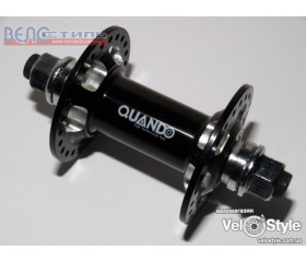 Втулка BMX QUANDO Передня KT-P09F SB 36H 14/48 M14*100/140 мм S45C Axle, чорна