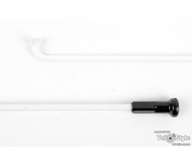 Спица PRIMO 14G, 182мм, forged, белая + черный ниппель