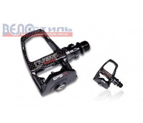 Педалі Exustar PR101K карбон + шипи ARC11, LOOK Keo-стандарт, пром.підш, вісь Cr-Mo, чорн.