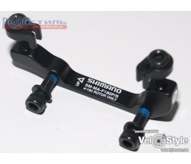 Адаптер для дисковых тормозов Shimano SM-MA-F180P/S для Disk, с болтами крепежн. (2шт), черн.